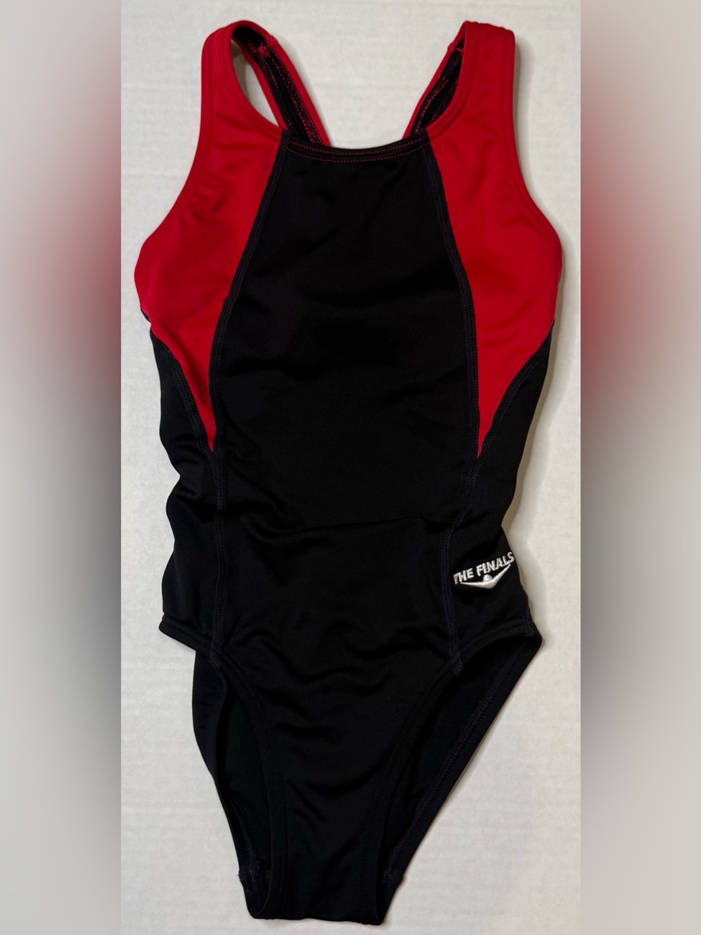 The Finals Kids Black and Red One-Piece Swimsuit